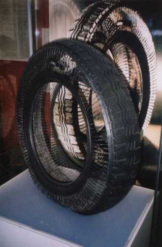 Very Famous Cutaway Tire showing radial construction (1946)